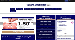 Desktop Screenshot of bankofwhittier.com